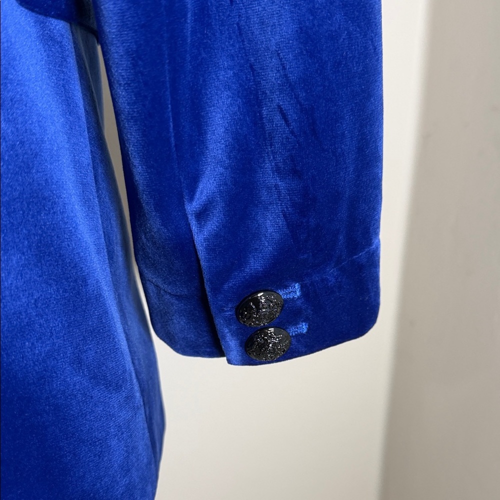 White House Black Market Royal Blue Blazer velvet - Picture 7 of 10